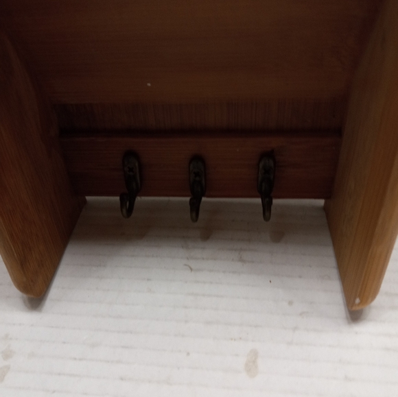 Handmade Wood Wall Mounted Keys Mail Bills Organizer Holder Letter Rack Décor - Picture 3 of 6